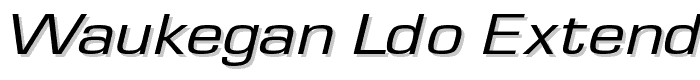 Waukegan LDO Extended Oblique font